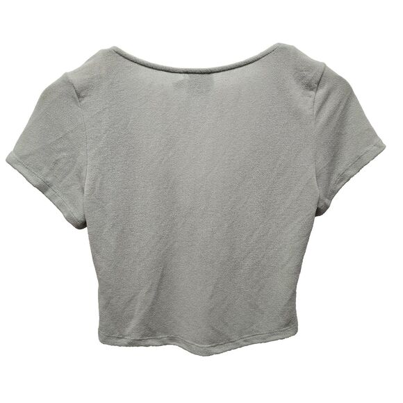 Princess Polly Womens Crop Top sz 6 / Medium Front Tie Mint Green - Picture 2 of 7